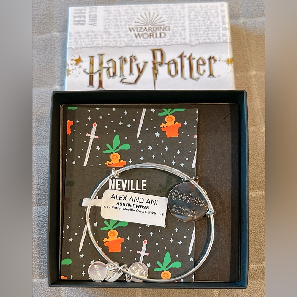 Alex and Ani Harry Potter™ Neville 'Why Is It Always Me?' Charm Bangle Bracelet - Picture 2 of 6